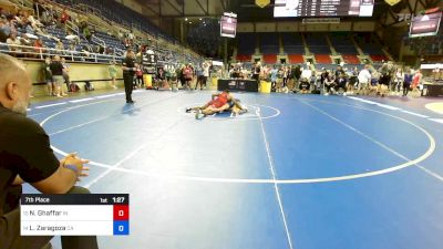 130 lbs 7th Place - Naima Ghaffar, IN vs Lauren Zaragoza, CA