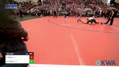 100 lbs Round Of 16 - Kodiak Blasi, Maize Wrestling Club vs Augustus Cosby, Pawhuska Elks Takedown