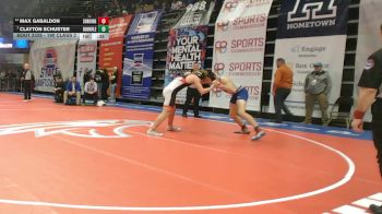 190 Class 2 lbs Cons. Round 3 - Clayton Schuster, Boonville vs Max Gabaldon, Southern Boone