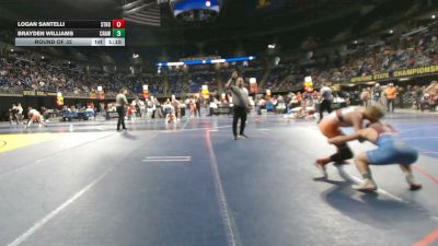 155 lbs Round Of 32 - Logan Santelli, Stroudsburg vs Brayden Williams, Crawford Central