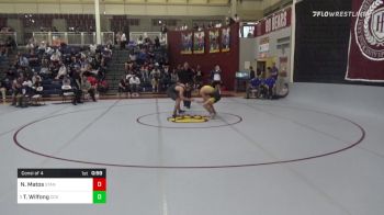 170 lbs Consi Of 4 - Nick Matos, St. Anthony's vs Tre Wilfong, Charlotte Christian School