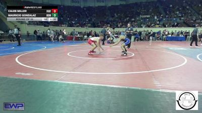 123 lbs Round Of 32 - Caleb Miller, Fort Gibson Youth Wrestling vs Mauricio Gonzalaz, Hennessey Eagles Jr High