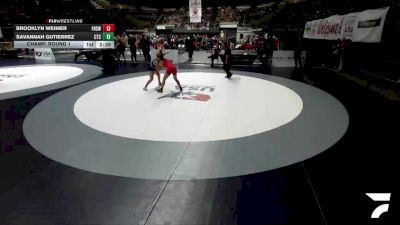 Champ. Round 1 - Brooklyn Weimer, Frontier High School Wrestling vs Savannah Gutierrez, Costa Training Center