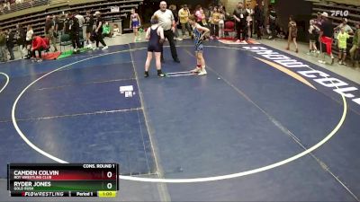 82 lbs Cons. Round 1 - Ryder Jones, Gold Rush vs Camden Colvin, Roy Wrestling Club