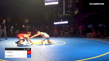 170 lbs 3rd Place - Tate Picklo, Oklahoma vs Branson Britten, Texas