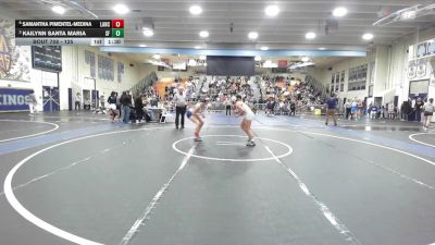 125 lbs Semifinal - Samantha Pimentel-Medina, Lancaster vs Kailynn Santa Maria, Santa Fe