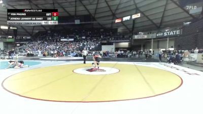 Girls 4A 120 lbs Champ. Round 1 - Yen Phung, Newport (Bellevue) (Girls) vs Athena Lehnert De Smet, Lincoln (Seattle) (Girls)