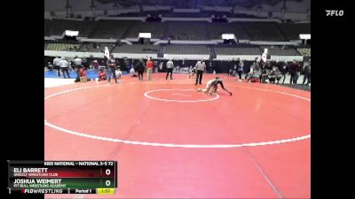 National 3-5 72 1st Place Match - Joshua Weimert, Pit Bull Wrestling Academy vs Eli Barrett, Grizzly Wrestling Club