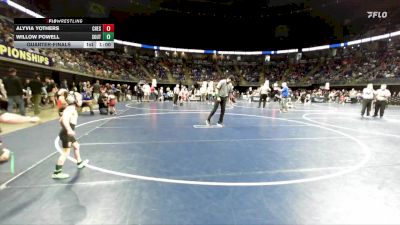 45 lbs Quarterfinal - Alyvia Yothers, Chestnut Ridge vs Willow Powell, South Fayette