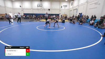 75 lbs Quarterfinal - Daniel Gutierrez, Team Selma vs Luke Cruz, Dark Horse