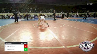 88 lbs Consi Of 8 #1 - Gunner Wyrick, Amped Wrestling Club vs Cru Foster, D3 Wrestling Cluib