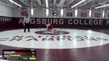 141 lbs Cons. Round 3 - Ethan Horn, Northland CC vs Riley Fitzsimmons, Sioux Falls
