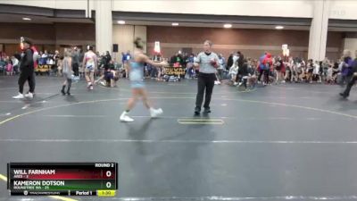 107 lbs Round 2 (6 Team) - Kameron Dotson, Roundtree WA vs Will Farnham, Ares