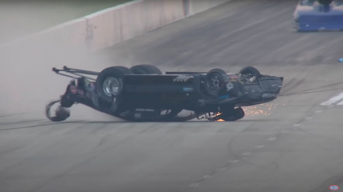 Lyle Barnett Runs To Mason Wright After Scary Crash At NHRA Route 66 Nats