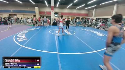 132 lbs Cons. Round 5 - Xzaevier Rosa, Finesse Wrestling Club vs Sehej Mehta, Coppell High School Wrestling