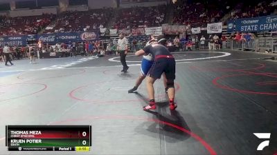 D 3 285 lbs Cons. Round 2 - Kruen Potier, Erath vs Thomas Meza, Christ Episcopal