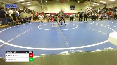 52 lbs Consi Of 8 #2 - Ky Kemble, Ponca City Wildcat Wrestling vs Axton Berry, Coweta Tiger Wrestling