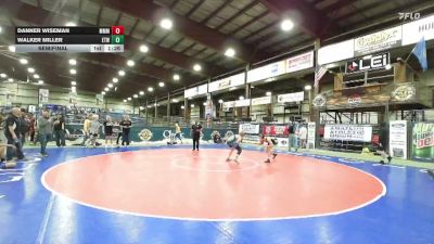 132 lbs Semifinal - Walker Miller, EEK Thunder Wrestling vs Danner Wiseman, Moorcroft Mat Masters