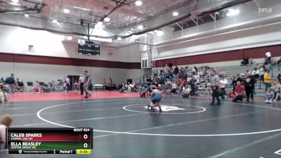 59-63 lbs Round 3 - Ella Beasley, Center Grove WC vs Caleb Sparks, Carmel USA WC