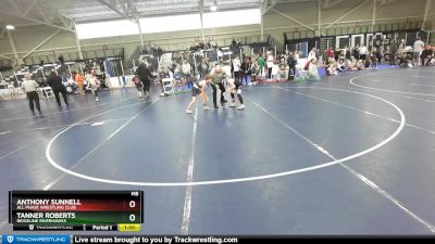 70 lbs Quarterfinal - Anthony Sunnell, All Phase Wrestling Club vs Tanner Roberts, Ridgeline Riverhawks