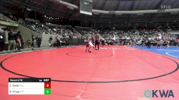 43 lbs Round Of 16 - Greyson Bode, Perry Wrestling Academy vs Braylyn Grigg, Tulsa Blue T Panthers