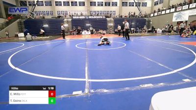 110 lbs Final - Eli Mills, Pottsville Apache Youth Wrestling vs Tucker Goins, Oklahoma