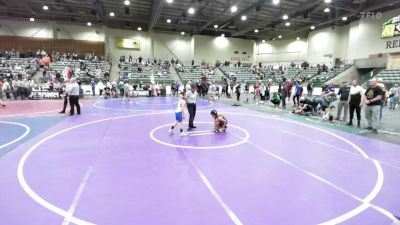 70 lbs Consi Of 16 #2 - Micah Johnson, Calveras Youth Wrestling vs Mathis Ruelas, Carson Bulldogs