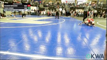 52 lbs Consi Of 4 - Paason Edwards, Woodward Youth Wrestling vs Case Combs, Cowboy Wrestling Club