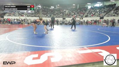 108 lbs Consi Of 8 #2 - Chloe Green, Hurricane Wrestling Academy vs Sinclair Reece, Broken Arrow Girls Junior High