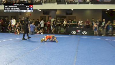 49 lbs Cons. Sub-quarters - Greyson Waag, Keystone Kids Wrestling Club vs Tommy Hohenadel, Lake Zurich Cubs