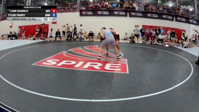 97 kg Champ. Round 2 - Liam Daniels, Arkansas Regional Training Center vs Tyler Perry, Northern Colorado Wrestling Club