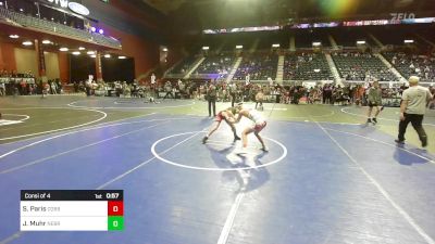 98 lbs Consi Of 4 - Sutton Paris, Cobbler Wrestling vs Jackson Muhr, Nebraska Elite WC