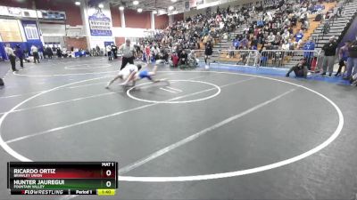 113 lbs Quarterfinal - Ricardo Ortiz, Brawley Union vs Hunter Jauregui, Fountain Valley