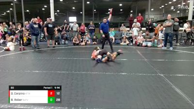 80 lbs Round 7 (8 Team) - Brennan Reber, Buffalo Valley WC vs Geno Carpino, Attack Mat Club