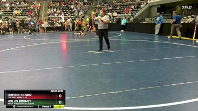 115 lbs Cons. Semi - Dominic Olson, The Best Wrestler vs Hollis Brunet, Moen Wrestling Academy