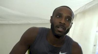 Angelo Taylor 3rd 400 hurdles talks about the advantages of experience and being a championship runner at 2012 Aviva London Grand Prix