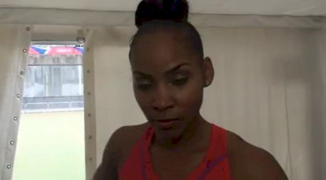 Ti'erra Brown 6th 400 hurdles adjusting to new step patterns at 2012 Aviva London Grand Prix