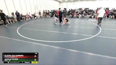 118 lbs Round 3 (3 Team) - Natalie Olson, Mora vs Alayna Gallenberg, Muskego-Norway