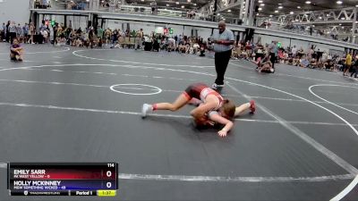 114 lbs Finals (2 Team) - Emily Sarr, PA West Yellow vs Holly McKinney, MGW Something Wicked