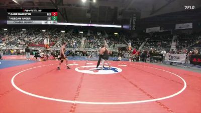 4A-165 lbs Champ. Round 1 - Keegan Rager, Sheridan vs Gabe Banister, Natrona County