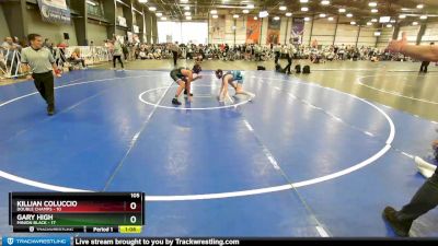 105 lbs Rd# 9- 2:15pm Saturday Final Pool - Killian Coluccio, Double Champs vs Gary High, Minion Black