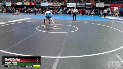 130 lbs Champ. Round 1 - Aaron Mute, Bethel High School vs Silas Estalilla, Grace Christian School