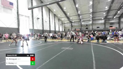 101 lbs Consi Of 8 #2 - Nevaeh Almaguer, Victory Wrestling-Central WA vs Emmalin Rubey, Mat Rats Rebooted