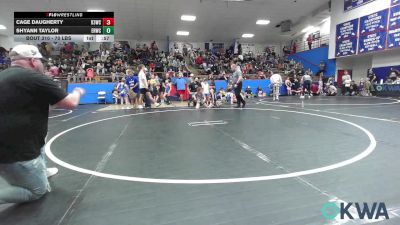 70 lbs Quarterfinal - Cage Daugherty, D3 Wrestling Cluib vs Shyann Taylor, El Reno Wrestling Club