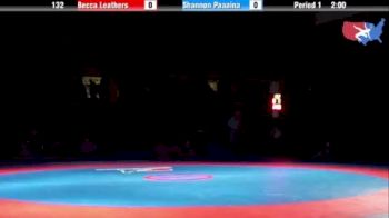 132 lbs 1st-place-match Becca Leathers Oklahoma vs. Shannon Paaaina Hawaii