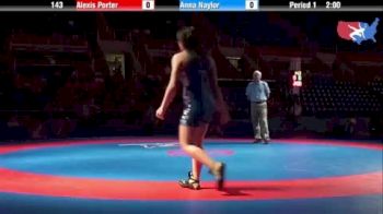 143 lbs 1st-place-match Alexis Porter New York vs. Anna Naylor California