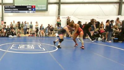 71 kg 3rd Place - Maya Keane, MPOWER Girls Wrestling Club - W vs Daniella Papia, Virginia Team Predator - W