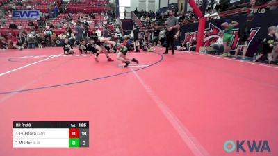 55 lbs Rr Rnd 3 - Uriah Guebara, Kansas Mayhem 11u vs Chance Wilder, Blue Knights