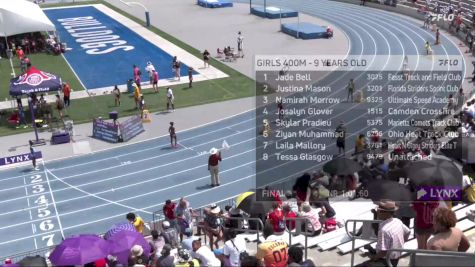 Youth Girls' 400m Championship, Finals 1 - Age 9