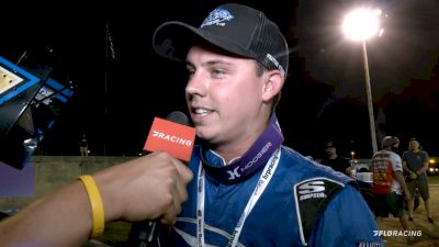 Cory Eliason Reacts After All Star Sprints Win At Dodge County Fairgrounds
